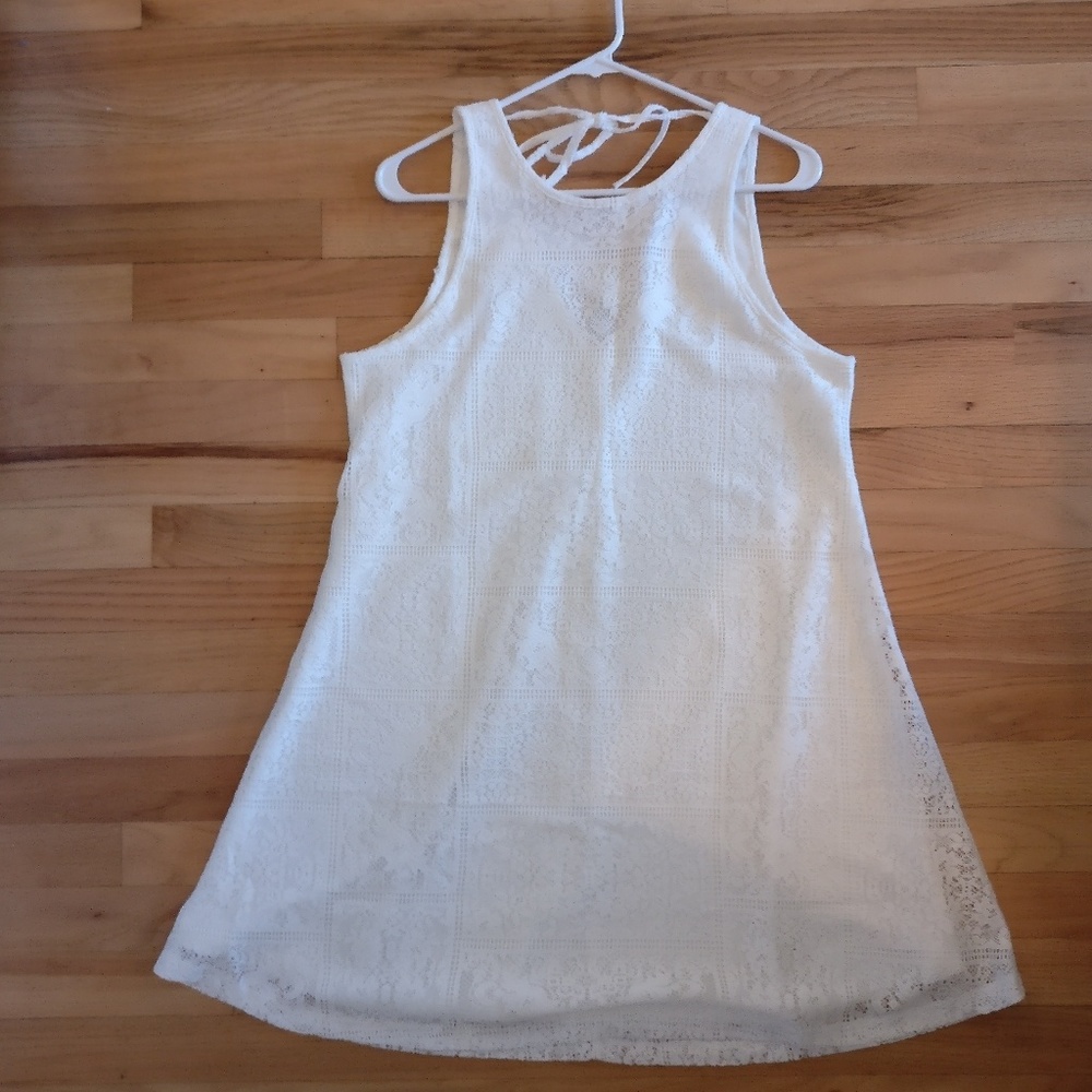 White lace swing dress